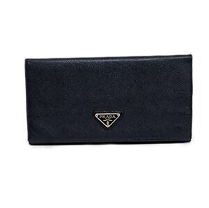 Prada Authentic Saffiano Black Flap Wallet